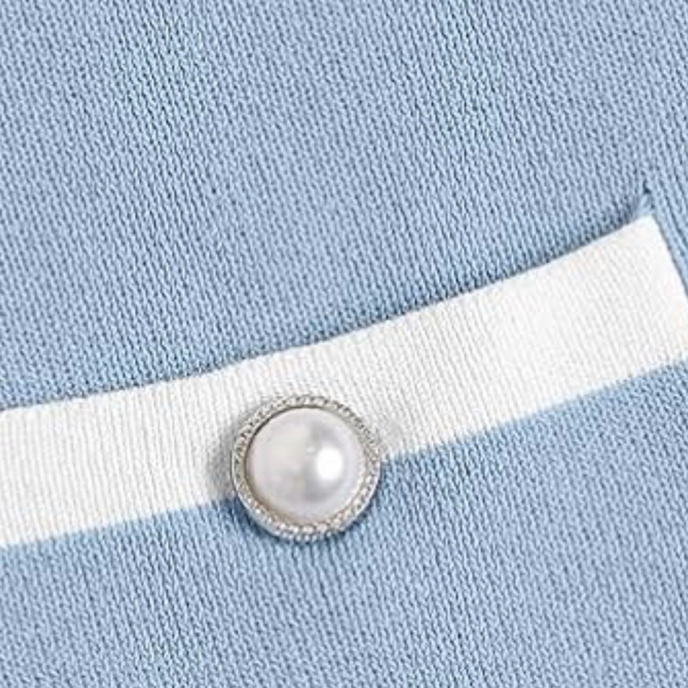 TU.LX Onassis Mod Dress / Exlusive Quiet Luxury style Baby Blue / NWT - Picture 3 of 4
